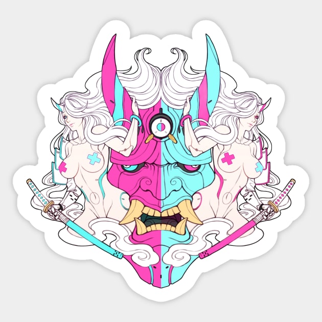 Hannya Sticker by Pan_Ren_Wei